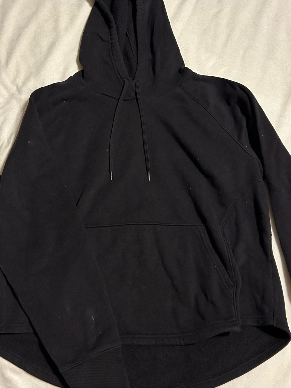 Black Pullover Hoodie - Casual Fleece Sweatshirt